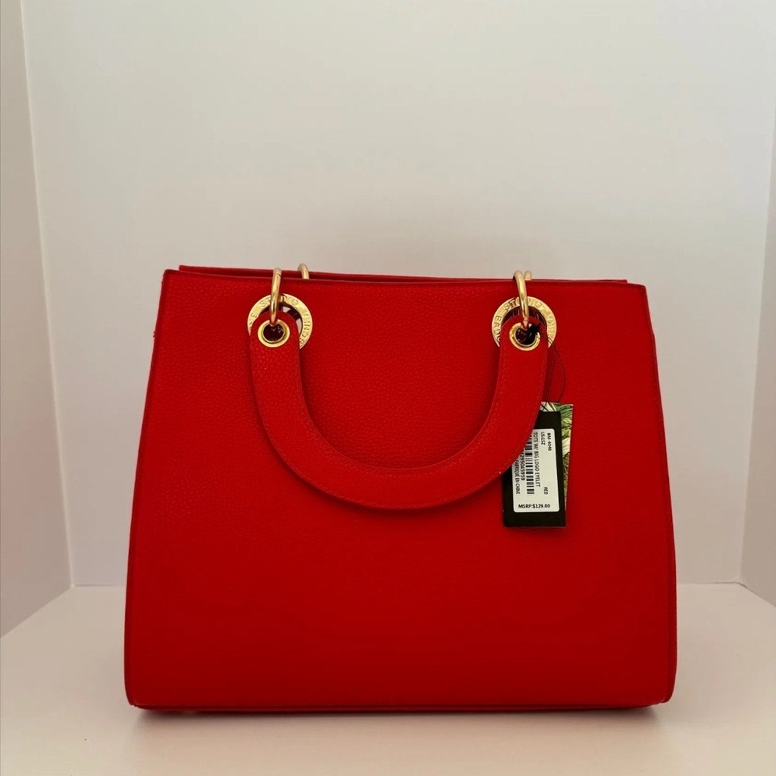 Badgley Mischka Red Handbag w/crossbody strap