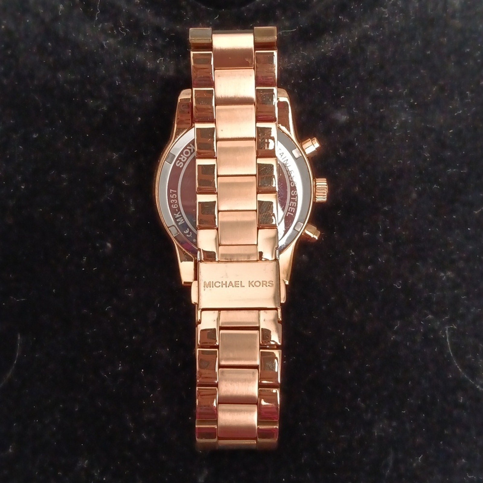 Michael Kors Rose Gold Stainless Steel & Pave Crystals Woman's Wrist Watch 🚨C/O
