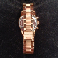 Michael Kors Rose Gold Stainless Steel & Pave Crystals Woman's Wrist Watch 🚨C/O
