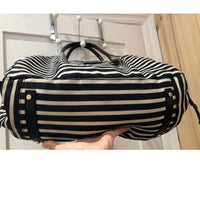 Kate Spade ♠️ Black and White Striped Diaper Bag with Changing Pad