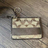 Coach Signature Vintage Keycard Holder Wristlet