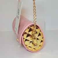Pink Jelly Purse with adjustable Metal Strap NWT