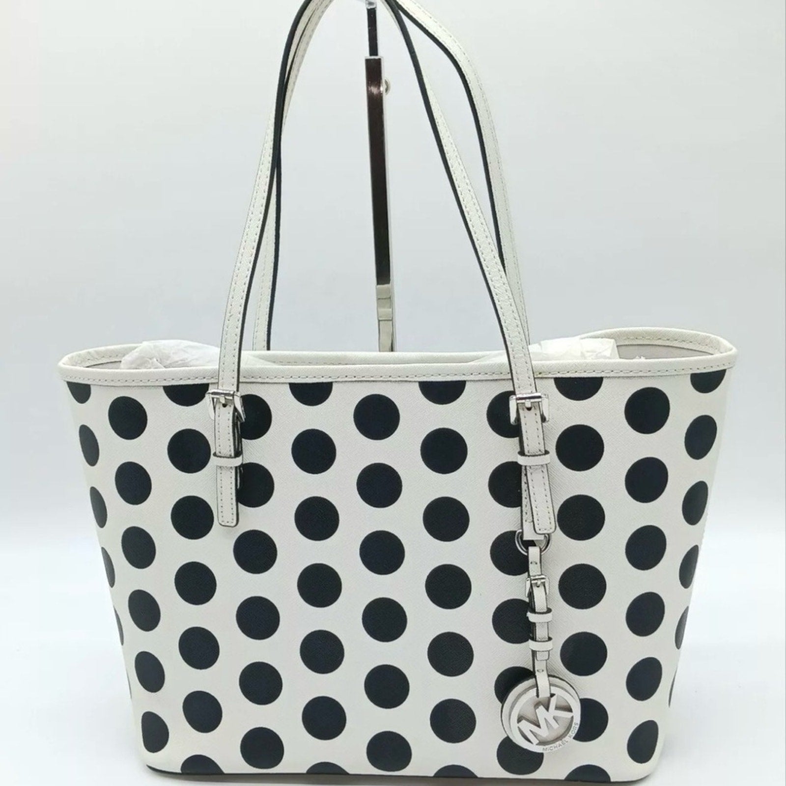 Michael Kors Polka Dot Tote Bag - Black and White