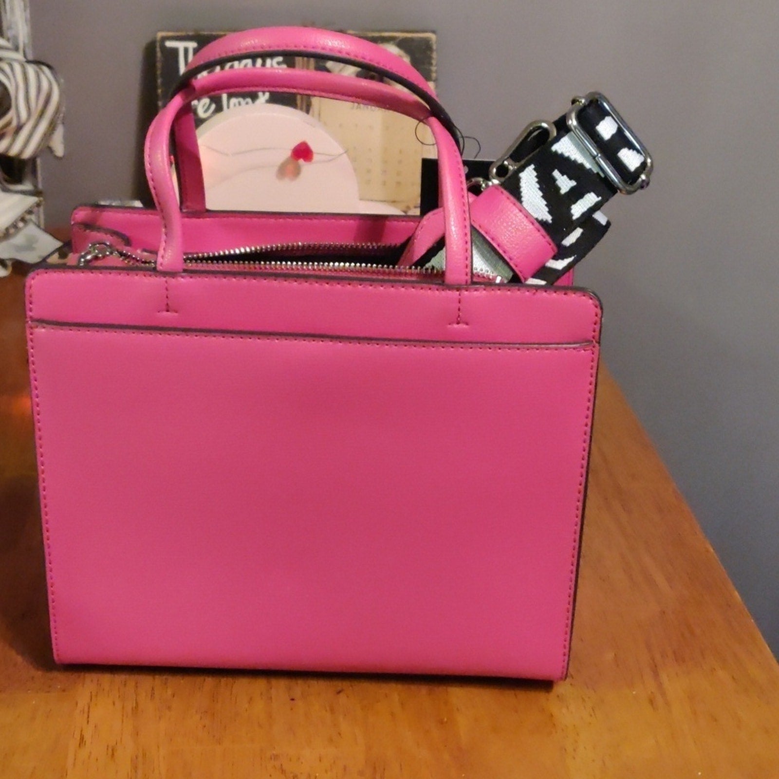 KARL LAGERFELD PARIS, Maybelle Small Crossbody Satchel, NWT, PINK