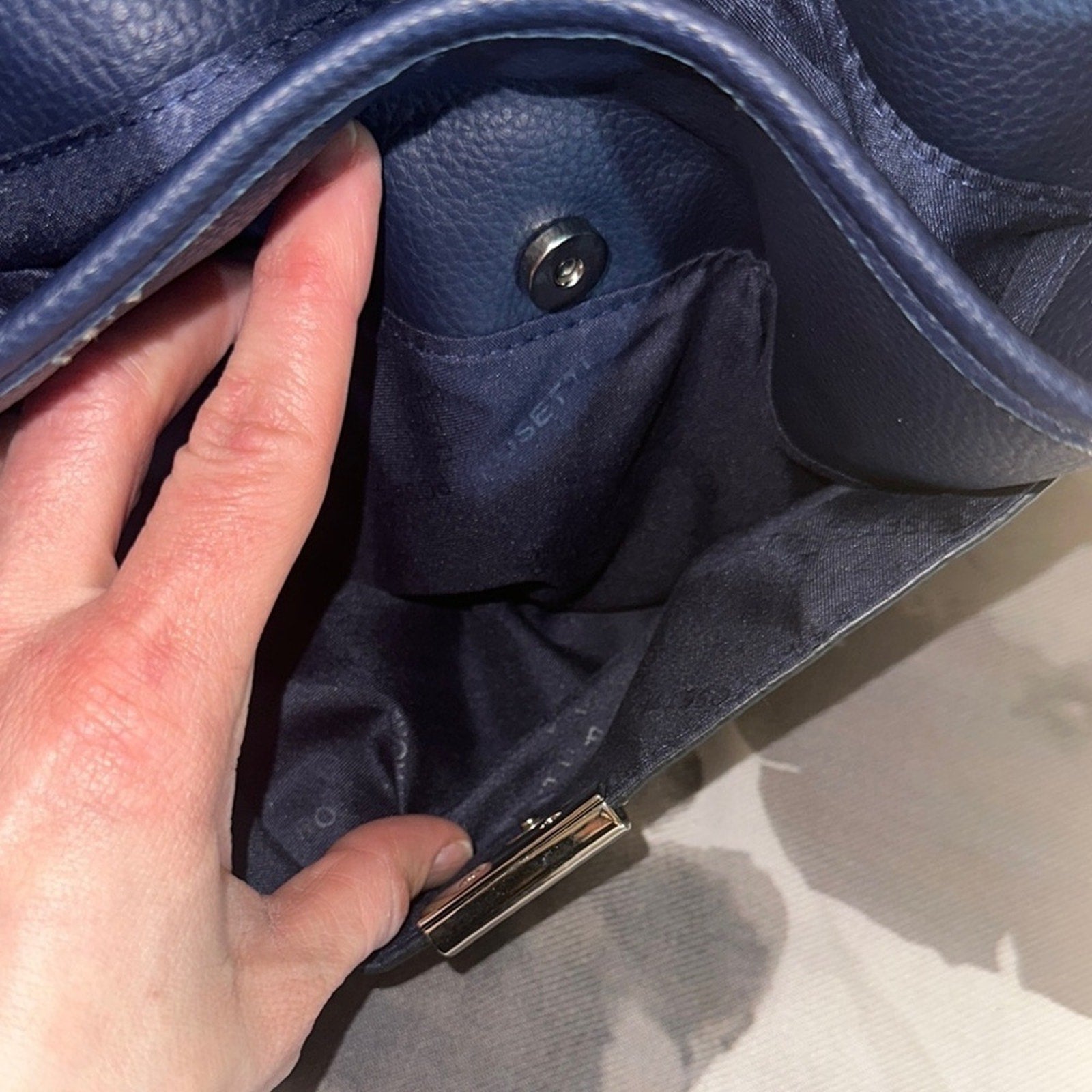 Rosetti Navy Blue Leather Shoulder Bag