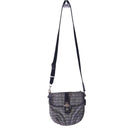 Coach Monogrammed Logo Buckle Small Crossbody Black/White/Silver Hardware