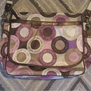 Coach Signature Snaphead F18377 Pink & Purple Multifunction Diaper Bag