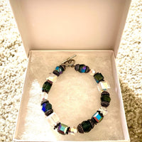 Kali Swarovski Bracelet Black and Clear Crystal Beaded Bracelet