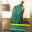 Kate Spade ♠️ Chelsea Green & Navy Blue Polka Dot Backpack & Matching Wallet