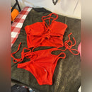 2 Victoria's Secret Bikini Tops (pink/white) SM and 1 Bottom (red)