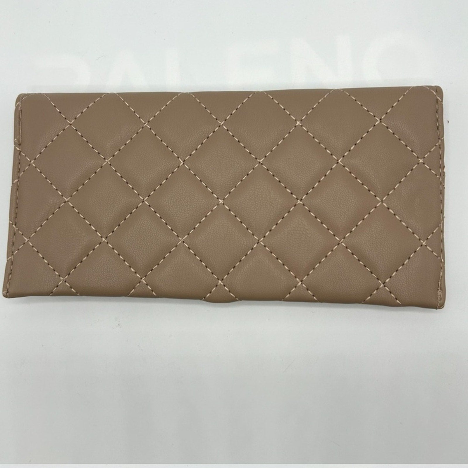 Badgley Mischka Taupe (tan) Card Holder Quilted Women's Wallet