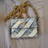 MICRO DENIM KENSINGTON BAG Kurt Geiger London NWOT