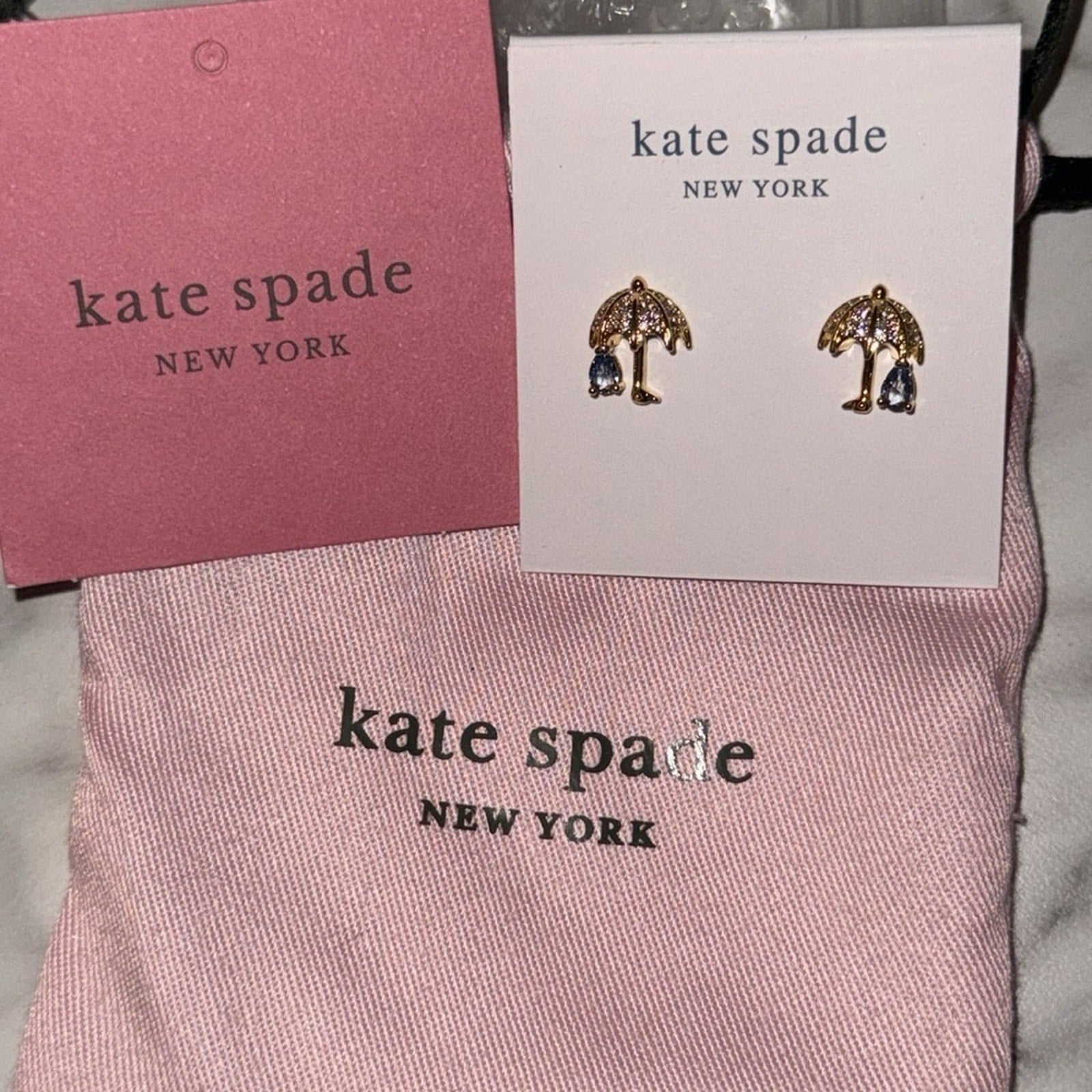 Kate Spade - $58 NWT- Rain or Shine Umbrella Earrings - NWT $58 With Dustbag!