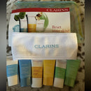Clarins Travel 6 pc Skincare Set with Holographic Bag