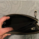 Vintage Jimmy Choo Black Leather Star Studded Long Zipper Wallet