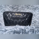 Miu Miu Black Quilted zip around Wallet with bow EUC