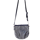 Coach Monogrammed Logo Buckle Small Crossbody Black/White/Silver Hardware