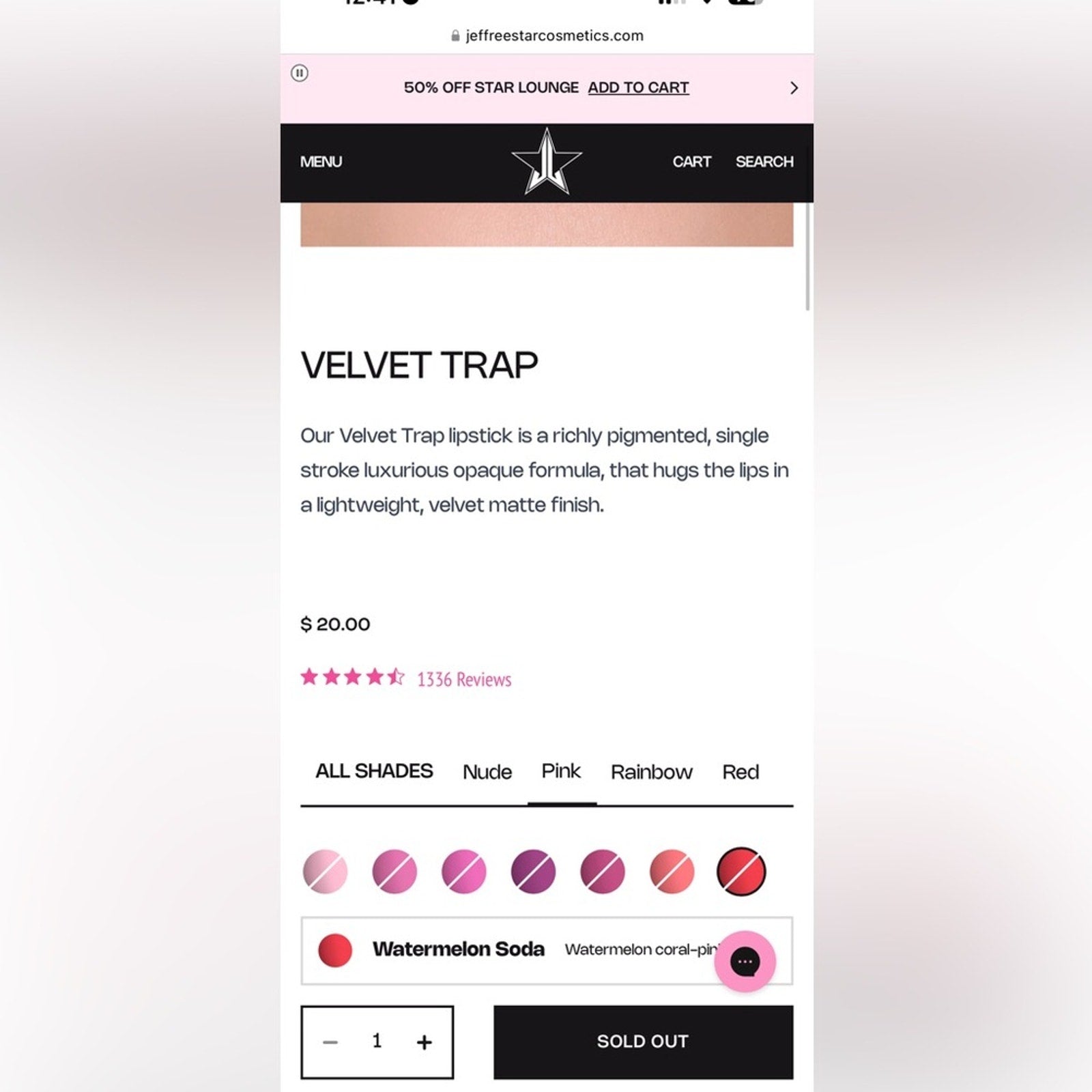 Jeffree Star Velvet Trap Lipstick 💄 (various shades - all sold out online)