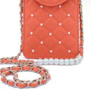 NIP-Badgley Mischka Coral Pearls Strap Phone Case NWT