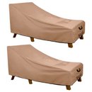 ULTCOVER Waterproof Heavy Duty Outdoor Patio Chaise Lounge Chair Covers 2 PK