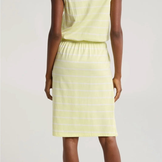 C&C California Ira Sleeveless Cotton Blend Drawstring Belt Dress