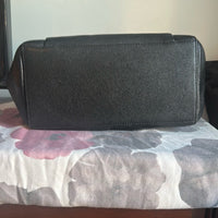 Kate Spade ♠️ Black Leather Front Flap Pocket Bow Tote