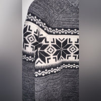 Lands End - Women’s Charcoal Gray Sweater with Nordic Pattern