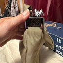 VINTAGE GUCCI shoulder bag khaki canvas plain 35098 3444 EUC