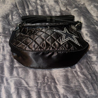 NFL Dallas Cowboys Black Quilted Star Embellished Shoulder Bag