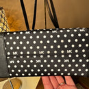 Michael Kors Black & White Polk A Dot Eva Nylon Small Tote