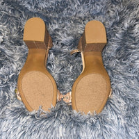 Betsey Johnson Gold Floral Heels - NEVER WORN NWOT