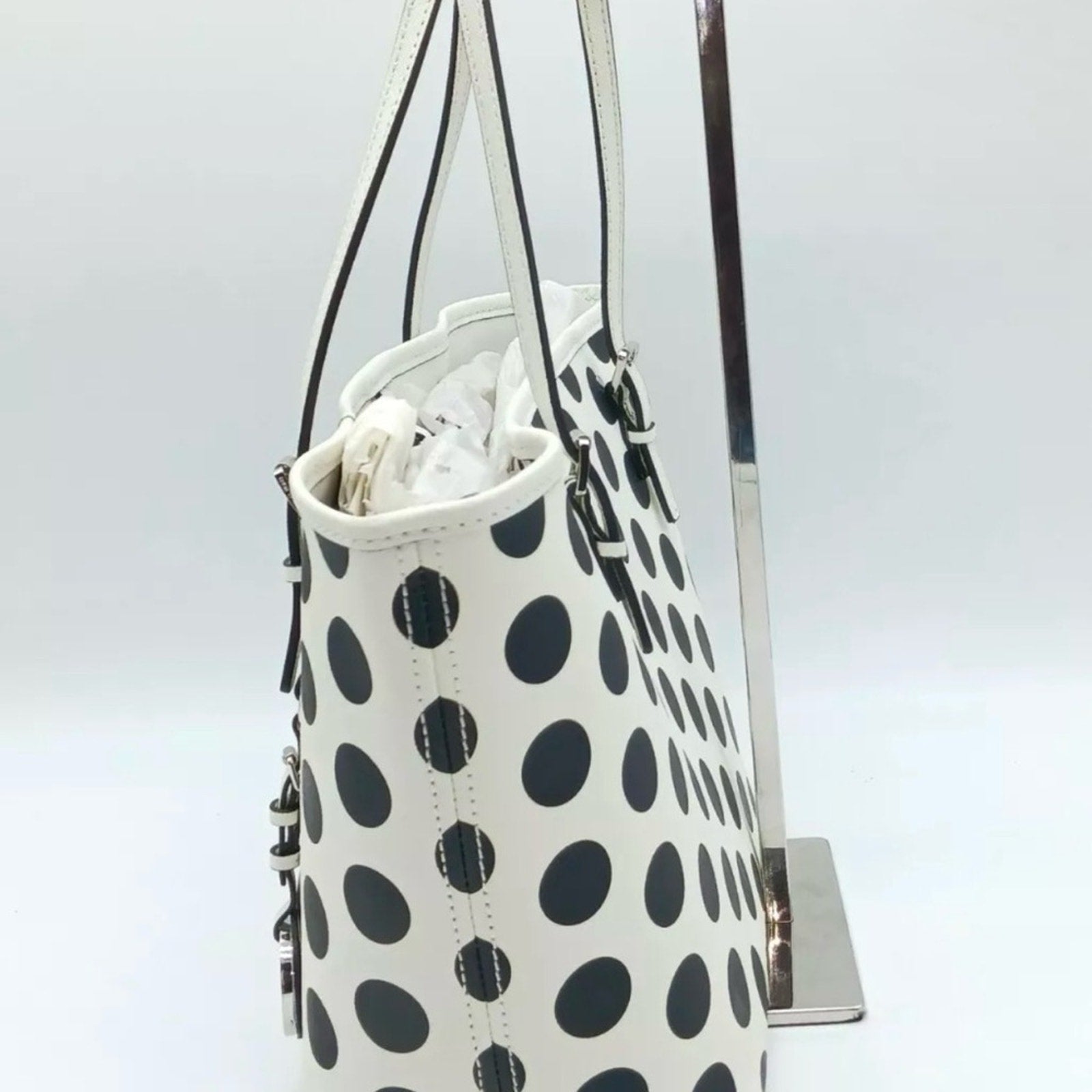 Michael Kors Polka Dot Tote Bag - Black and White