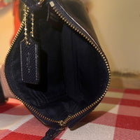 Coach Midnight Blue Wristlet EUC