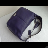Coach Women's Blue Leather Shoulder Bag