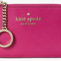 Kate Spade ♠️ Darcy Medium L-Zip Card Holder In Pink