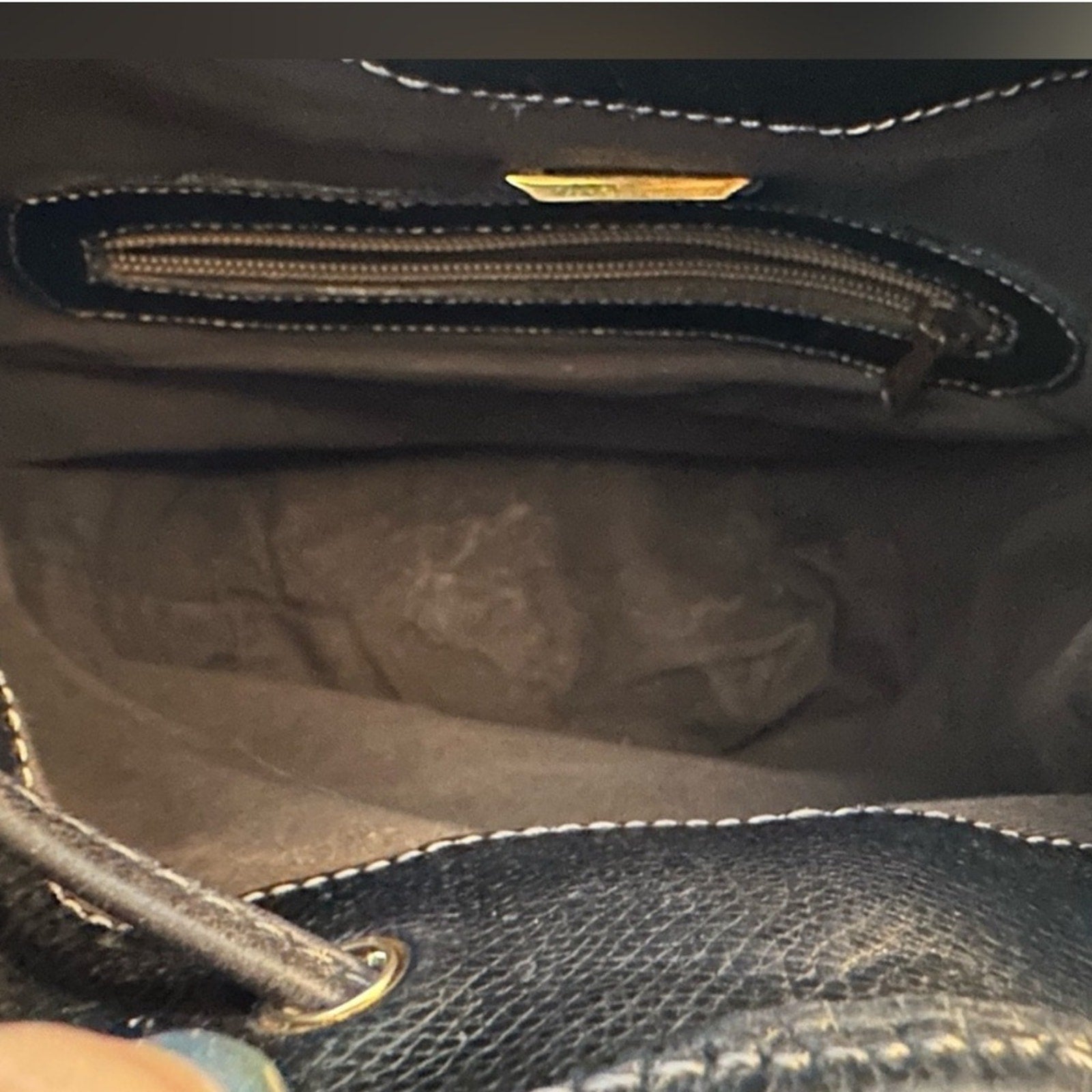 LOEWE Shoulder Bag Crossbody Backt Anagram Lamb Leather Black