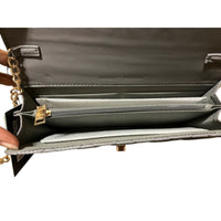 Badgley Mischka Crossbody Gray Gold Hardware