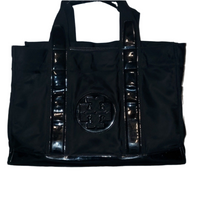Tory Burch Black Nylon and Leather Ella Tote