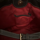 Dooney & Bourke Leather and Coated Canvas Shoulder Bag EUC