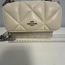 NWOT - Coach CJ526 Mini Klare Crossbody Puffy Diamond Quilting Chalk Leather