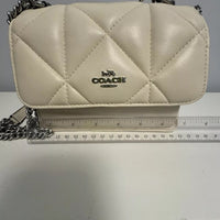 NWOT - Coach CJ526 Mini Klare Crossbody Puffy Diamond Quilting Chalk Leather