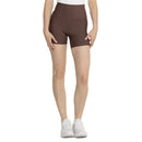 High-Waisted Black and Mauve Biker Shorts - Black/Iron Colors- 5”