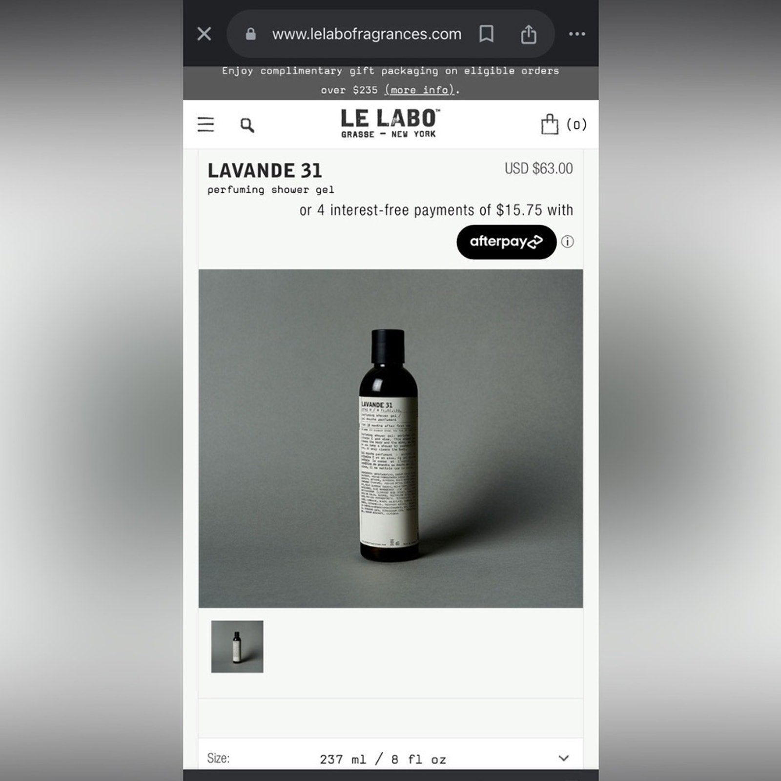 Le Labo Lavende 31 Shower Gel UNISEX