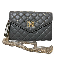 Badgley Mischka Crossbody Gray Gold Hardware
