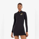 Nike Women’s Black Sportswear Essential Logo Long Sleeve Dress - Medium