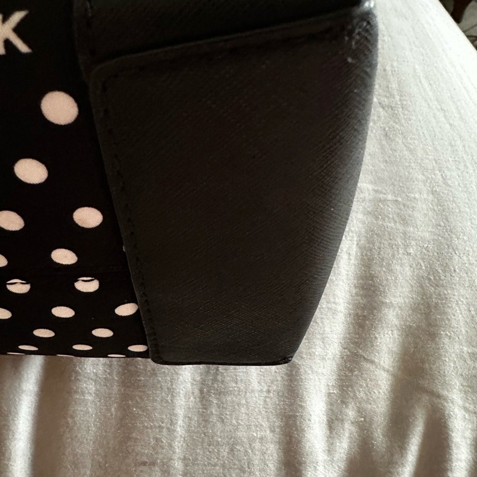 Michael Kors Black & White Polk A Dot Eva Nylon Small Tote