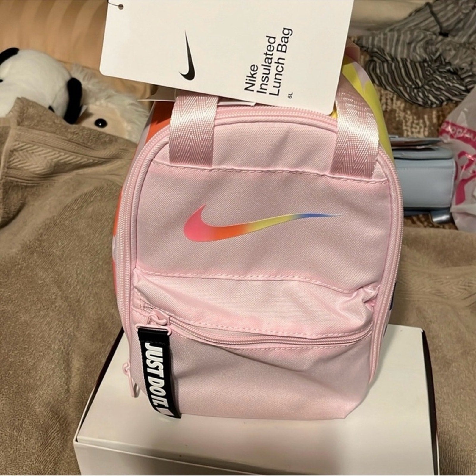 Nike JDI Shine Insulated Lunch Bag Pink Foam NWT