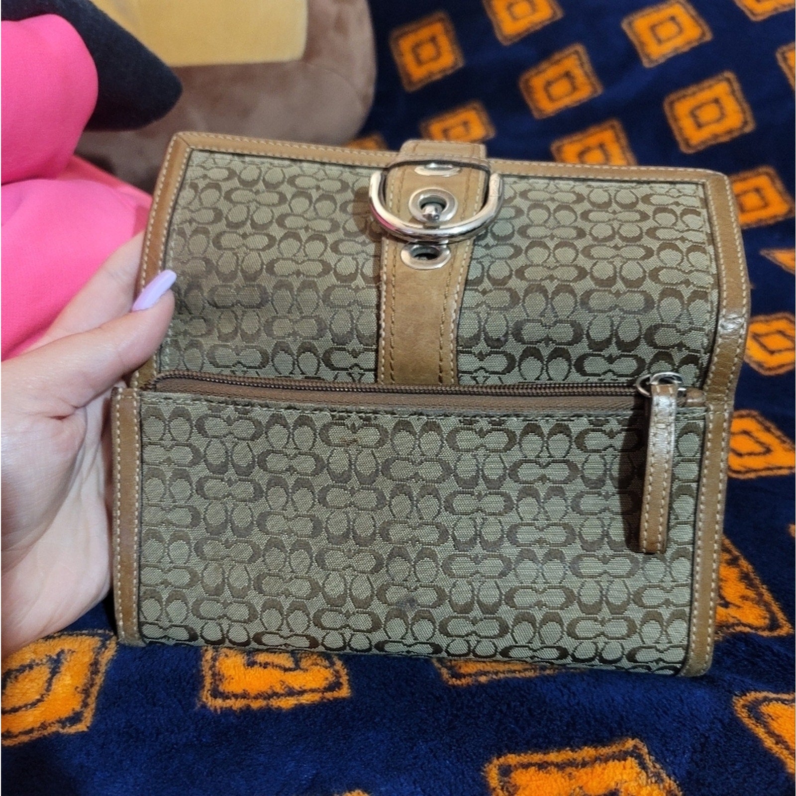 COACH wallet with removable check book