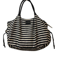 Kate Spade ♠️ Black and White Striped Diaper Bag with Changing Pad