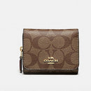 Coach F41302 Small Brown Trifold Wallet